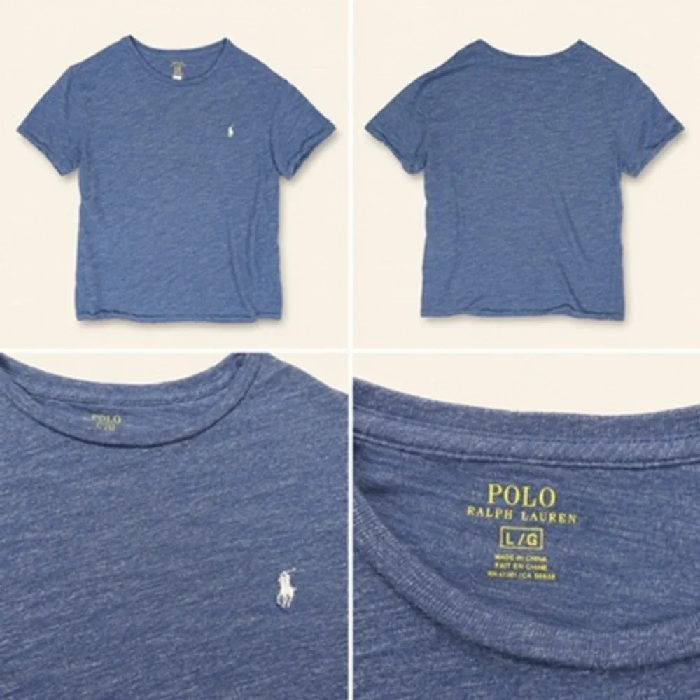 Polo Ralph Lauren T Shirt Mens Large Blue Cotton Crewneck Embroidered Logo